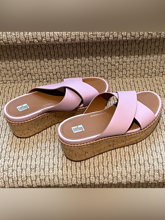 Fitflop Shoes - Fitflop Eloise Crisscross Cork-Platform Slides in  Wild Lilac - Sz 7